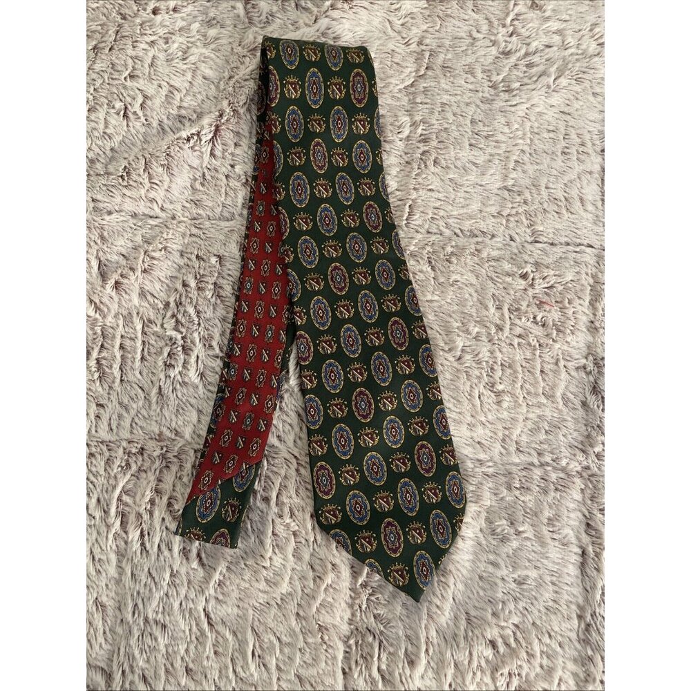 Vintage Men Tommy Hilfiger 100%‎ Silk Printed in Italy Neck Tie (Made in USA)